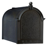 Black Whitehall Street Side Mailbox