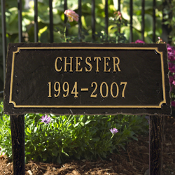 Two-Line Slate Pet Memorial Marker