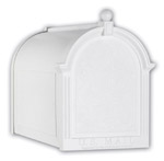 White Whitehall Street Side Mailbox