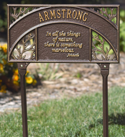 Aristotle Garden Plaque