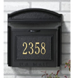 Whitehall Wall Mount Mailbox with Custom Address Plaque - Black