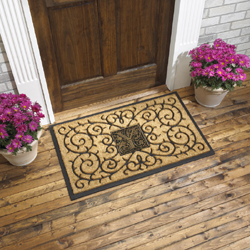 Personalized Coir Medallion Monogram Doormat
