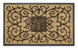 Personalized Coir Medallion Monogram Doormat