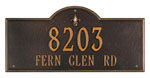 Fleur De Lis Arch Estate Address Plaque