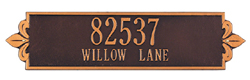 Lyon Estate Horizontal Address Plaque - Wall