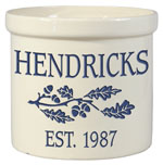 Oak Leaf Personalized Crock - Version A