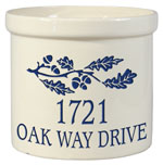 Oak Leaf Personalized Crock - Version B
