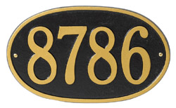 Oval Round Address Plaque