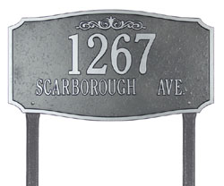 Scarborough Address Plaque - Standard Lawn Mount