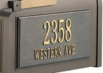 Whitehall Mailbox Personalized Side Panels