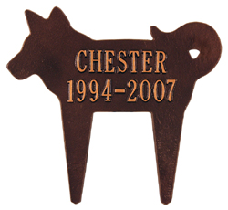 Silhouette Dog Memorial Marker