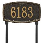 Croswell lawn one line black with gold