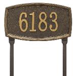 Croswell lawn one line bronze with gold