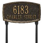 Croswell lawn two line black with gold