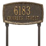 Croswell lawn two line bronze with gold