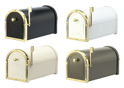 Coronado Mailboxes with Polished Brass Accents