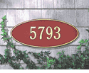 Madison Oval Standard Address Plaque