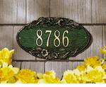Morning Glory Oval Address Plaque