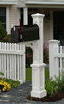 White Newport Plus Mail Post