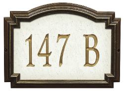 Estate Williamsburg Artisan Stone Address Plaque
