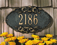 Pansy Oval Address Plaque