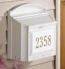 White Wall Mount Mailbox with Plaque